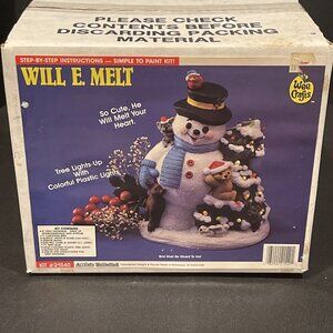 Will E. Melt Snowman Painting Kit By Wee Crafts - Completed